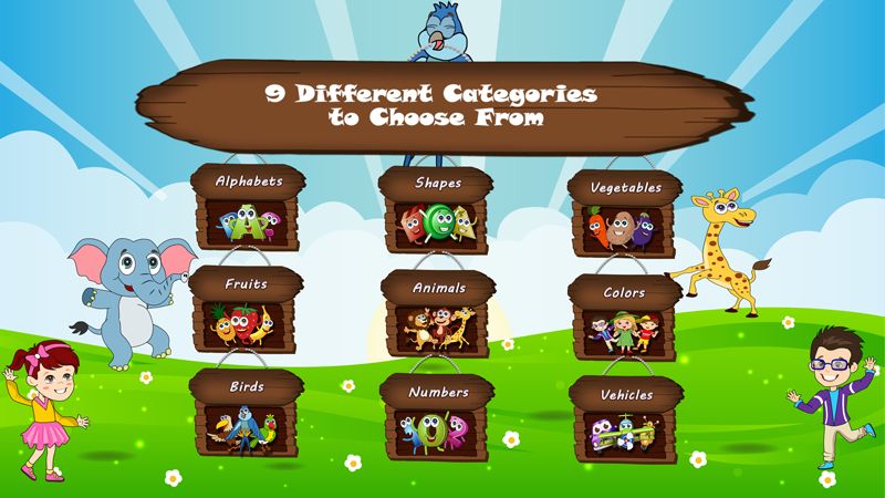 Categories educatives Kiddo Quiz